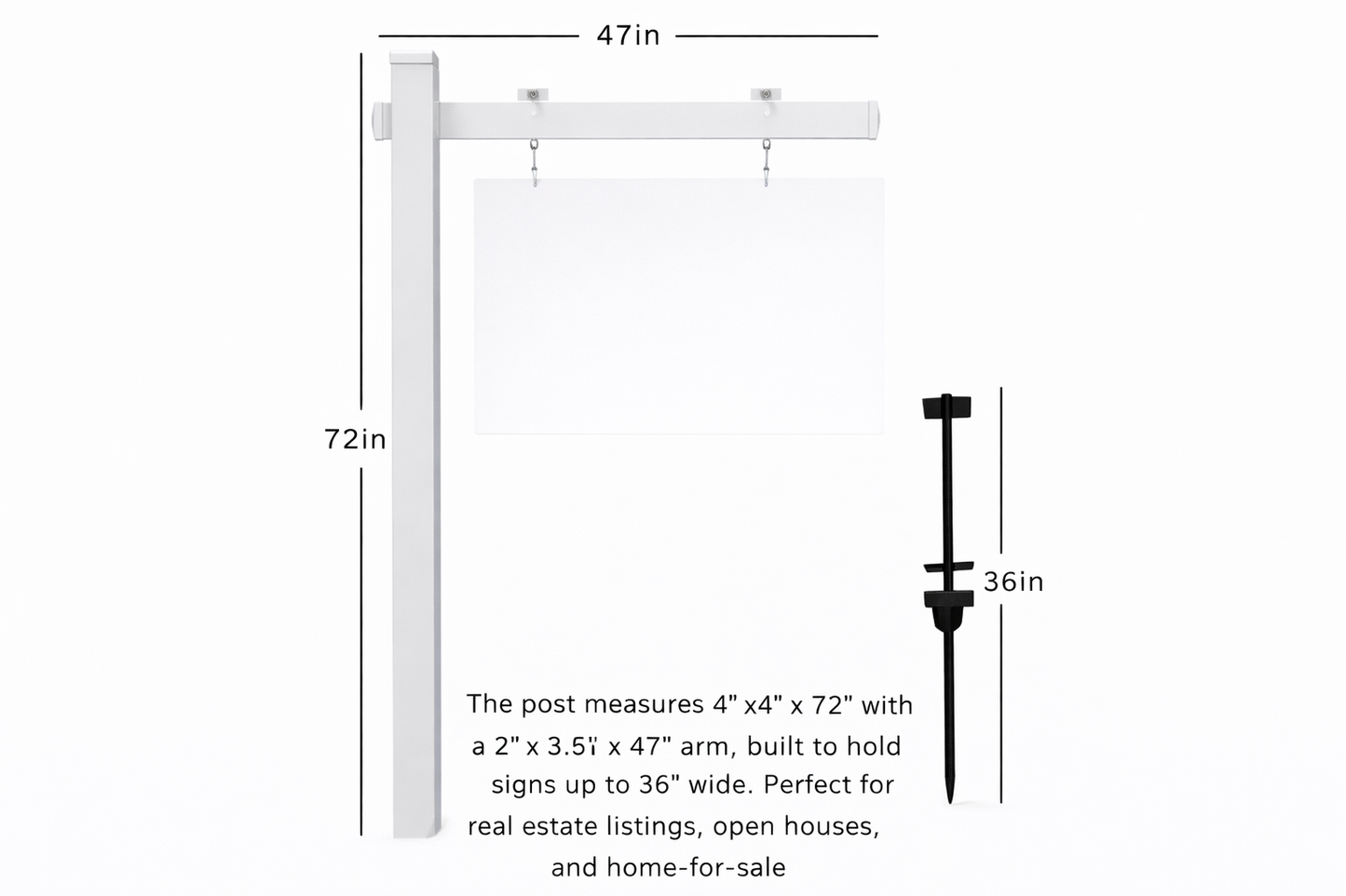 VINYL PVC SIGN POST