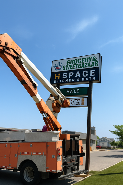 EXTERIOR PYLON SIGN REFACING