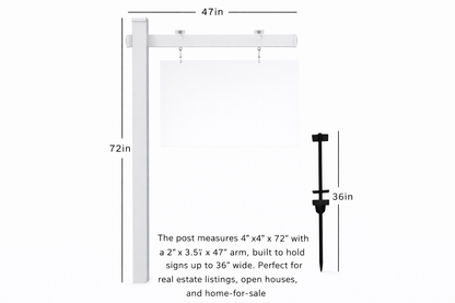VINYL PVC SIGN POST